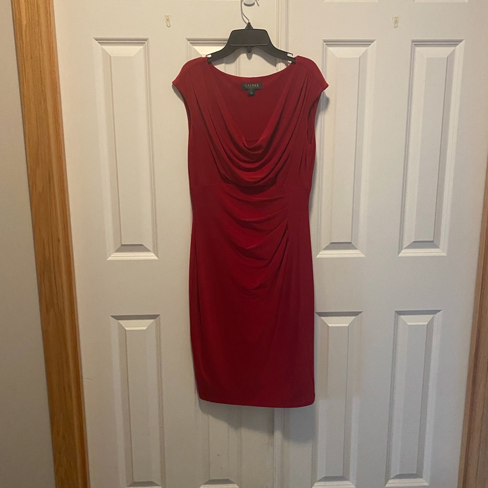 Red sleeveless Ralph Lauren dress 10P